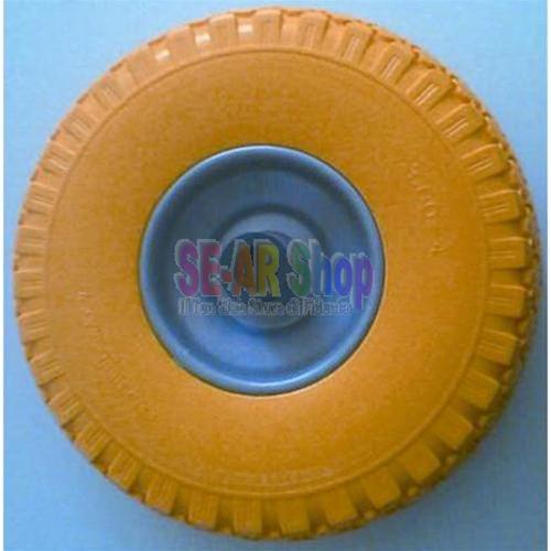 RUOTA IN POLIURETANO PIENA GIALLA CON CUSCINETTO