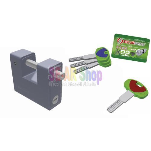 LUCCHETTO SERRANDA CON CILINDRO K22