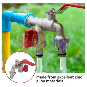 RUBINETTO A DUE VIE CON FILETTO 3/4" + RACCORDO RAPIDO